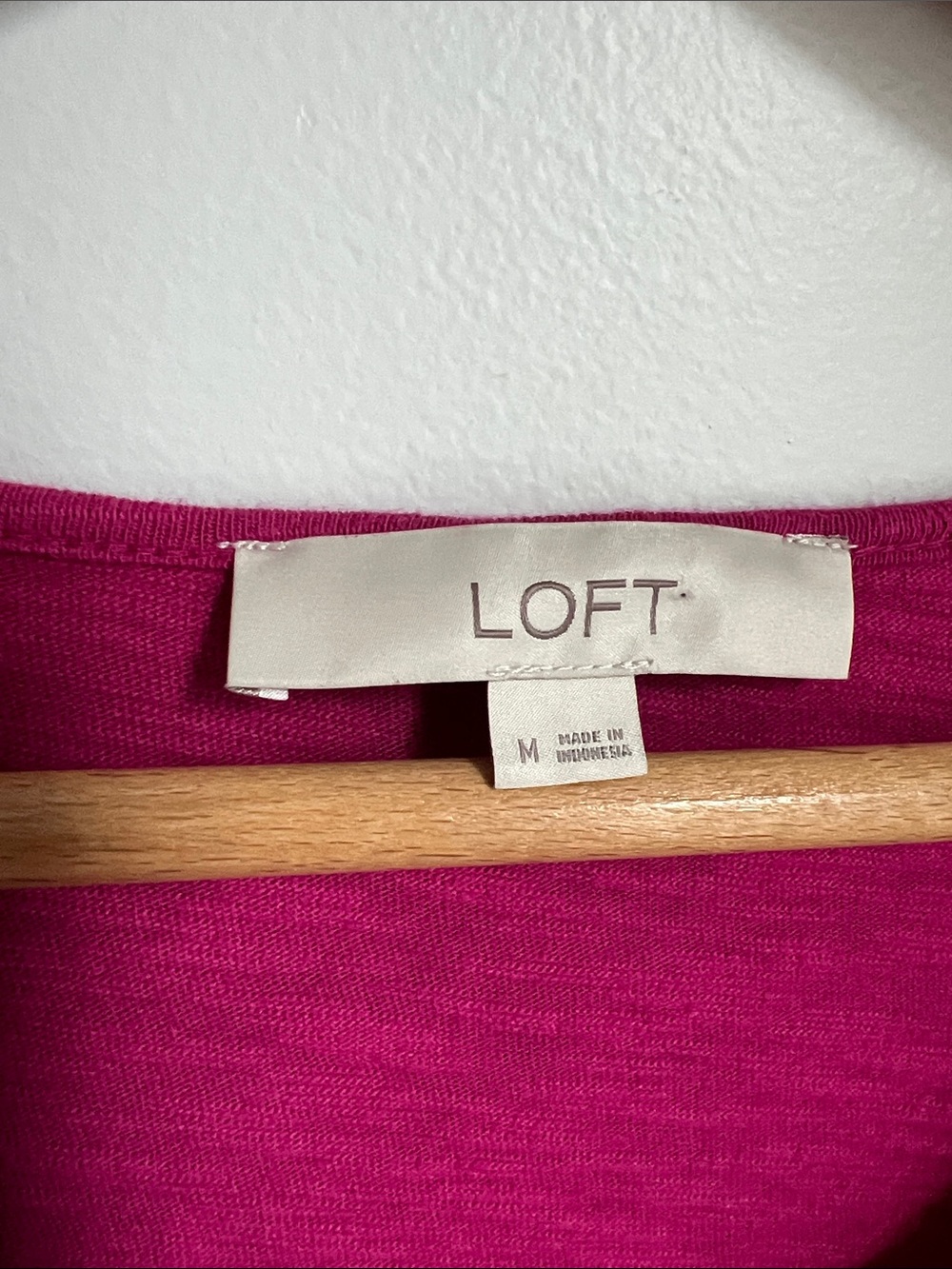 LOFT | Women’s Bright Fuchsia Ruffle Cap Sleeve 100% Cotton Summer Dress Size M - Picture 3 of 17